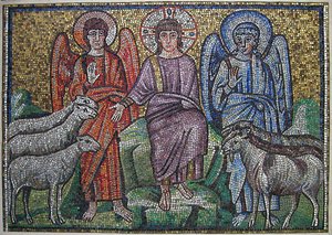 Trennung von Schafen und Ziegen, Byzantinisch, frühes 20. Jahrhundert, Original aus dem frühen 6. Jahrhundert