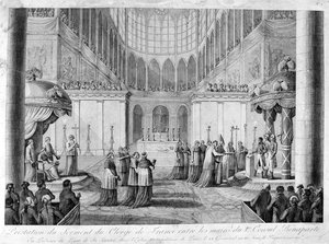 Dienst des Eides des Klerus von Frankreich, 19. Jahrhundert von Unbekannt