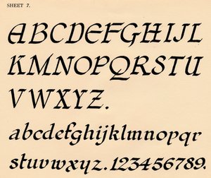 Blatt 7, aus einem Portfolio von Alphabeten