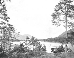 Shelving Rock Mountain, Lake George, New York State, USA, ca. 1900 von Unbekannt