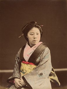 Shin, ein bekanntes Teehausmädchen in Yokohama, 1870er Jahre