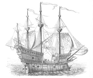 Schiff von Heinrich VIII., ca. 1880