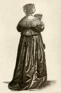 Zeigt die Kleidung einer englischen Dame, 1640, 1937 von Unbekannt