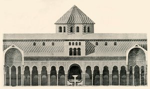 Seitenansicht des Löwenhofs und Brunnens, 19. Jahrhundert, 1907 von Unbekannt