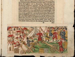 Belagerung von Reval durch die Russen im Jahr 1578. Aus Johann Jakob Wicks Sammlung von Nachrichten