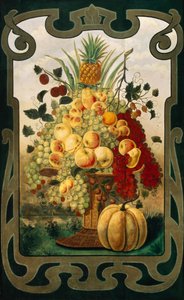 Schild für Obstladen, frühes 20. Jahrhundert