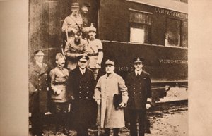 Unterzeichnung des Waffenstillstands zur Beendigung des Ersten Weltkriegs, 11. November 1918, 1935