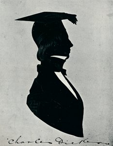 Silhouettenporträt von Charles Dickens, um 1840er Jahre, 1910