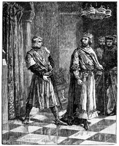 Simon de Montfort streitet mit Heinrich III., 1257, um 1880 von Unbekannt