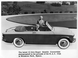 Singer Gazelle Cabriolet, Woodcote Park, Epsom, Surrey, ca. 1956-1963 von Unbekannt