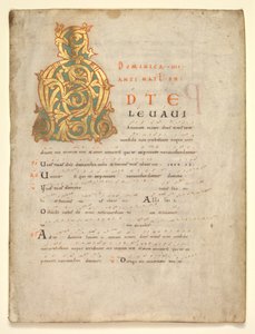 Einzelblatt aus einem Graduale und Sakramentar: Initiale A[d te lavavi]