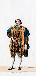 Sir Thomas Lovell, Kostümentwurf für Shakespeares Stück, Heinrich VIII, 19. Jahrhundert von Unbekannt