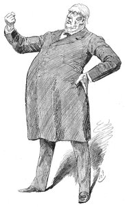 Sir William Harcourt in einem fulminanten Moment, 1890er von Unbekannt