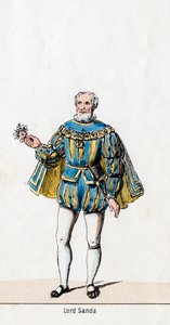 Sir William Sands, Kostümentwurf für Shakespeares Stück, Heinrich VIII, 19. Jahrhundert