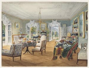 Wohnzimmer in einem Landgut von Unbekannt