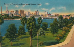 Skyline von Tampa, von Davis Island, Tampa, Florida von Unbekannt