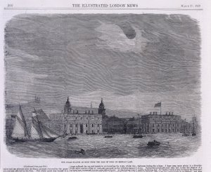 Sonnenfinsternis über dem Royal Observatory, Greenwich, 1858