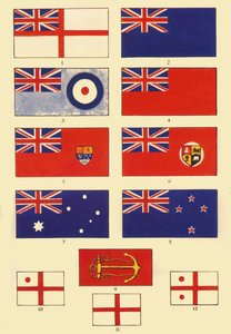 Einige Fahnen von Großbritannien und dem Commonwealth, ca. 1948 von Unbekannt