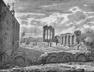 Südostansicht des Nonnenklosters St. Helen, Bishopsgate, City of London, ca. 1819 1906 von Unbekannt