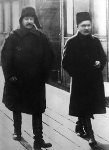 Sowjetische Führer Joseph Stalin und Sergei Kirow, Moskau, UdSSR, 1928