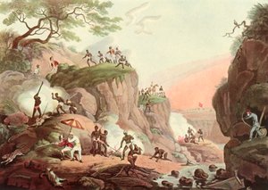 Sport in Indien - Wölfe aus ihren Erdhöhlen rauchen, ca. 1808, 1901 von Unbekannt