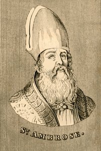 St. Ambrosius, ca. 340-397, 1830 von Unbekannt