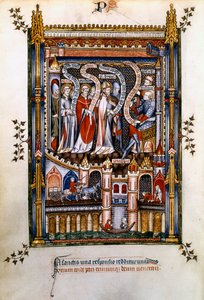 St. Denis, St. Rusticus und St. Eleutherius vor Sisinnius, 1317 von Unbekannt