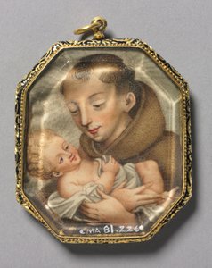 St. Franziskus mit Christuskind verso, um 1660