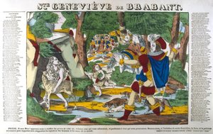 Die heilige Genoveva von Brabant im Wald, 19. Jahrhundert von Unbekannt