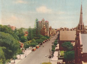 St. Georges Terrace, Blick nach Westen, um 1947
