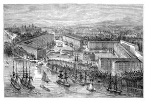 St Katherines Docks, London, späte 19. Jahrhundert von Unbekannt