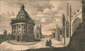 St. Marys Kirche & Radcliffe Bibliothek in Oxford, 18. Jahrhundert von Unbekannt