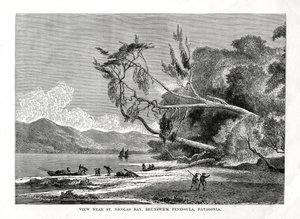 St. Nicolas Bucht, Brunswick-Halbinsel, Patagonien, 19. Jahrhundert von Unbekannt