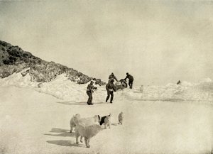 Start der Westpartei von Cape Royds, ca. 1908, 1909 von Unbekannt