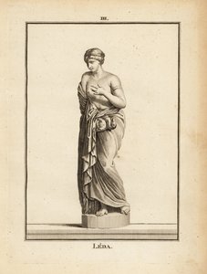 Statue von Leda, ätolische Prinzessin und spätere Königin von Sparta, von Zeus in Form eines Schwans verführt