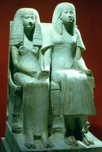 Statue eines Ehemanns und einer Ehefrau, Ägyptisch, 18. Dynastie