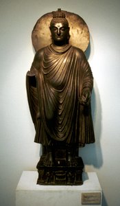 Statue des Buddha, aus Garvara, Indien, 2. Jahrhundert von Unbekannt