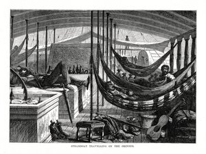Dampfschiff auf dem Orinoco, Südamerika, 1877 von Unbekannt