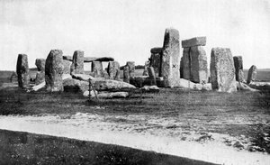 Stonehenge nach der Restaurierung, um 1920