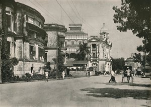 Strandstraße, Rangoon. - Postamt, Imperial Bank of India. Zollhaus in der Ferne, 1900 von Unbekannt