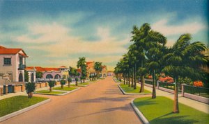 Straße in einem Wohnviertel, Barranquilla, ca. 1940er Jahre