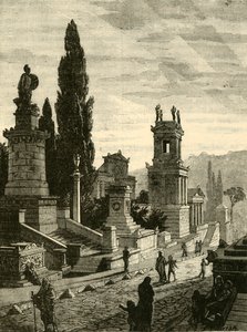 Straße der Gräber in Athen, restauriert, 1890