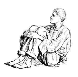Studie eines sitzenden Mannes