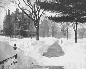 Summit Avenue im Winter, St. Paul, Minnesota, USA, ca. 1900 von Unbekannt