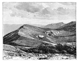 Gipfel des Mount Irazu, Costa Rica, ca. 1890