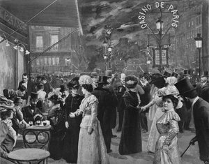 Sur Le Boulevard - Vor dem Café De La Paix, 1900 von Unbekannt