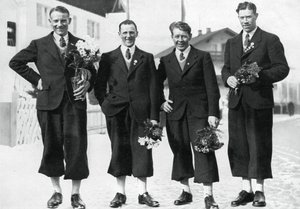 Schwedisches Langlaufteam, Olympische Winterspiele, Garmisch-Partenkirchen, Deutschland, 1936 von Unbekannt