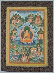 Tangka mit Buddha, 19. Jahrhundert