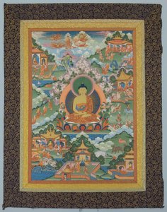 Tangka mit Buddha, 19. Jahrhundert