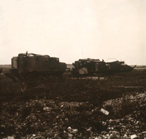 Panzer, Juvincourt, Nordfrankreich, ca. 1914-1918